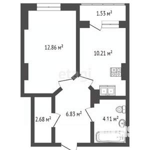 1-к квартира, вторичка, 38м2, 1/24 этаж