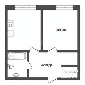 1-к квартира, вторичка, 43м2, 13/18 этаж