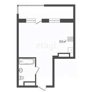 Студия квартира, вторичка, 24м2, 18/18 этаж