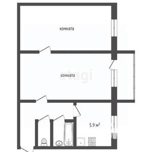 2-к квартира, вторичка, 44м2, 5/5 этаж