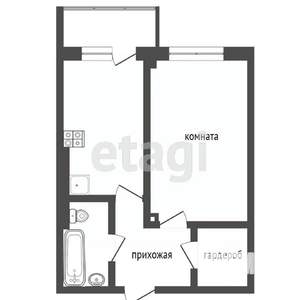 1-к квартира, вторичка, 40м2, 13/15 этаж