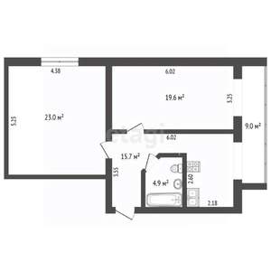 2-к квартира, вторичка, 63м2, 3/4 этаж