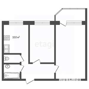 2-к квартира, вторичка, 51м2, 4/9 этаж