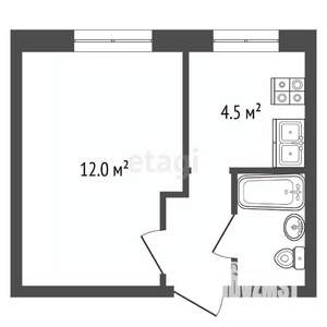 1-к квартира, вторичка, 22м2, 5/5 этаж