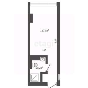 Студия квартира, вторичка, 30м2, 10/32 этаж