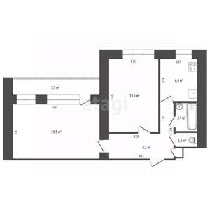 2-к квартира, вторичка, 60м2, 2/9 этаж