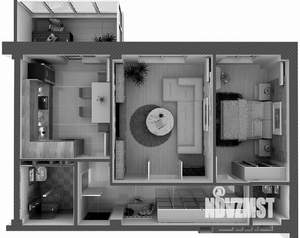 2-к квартира, вторичка, 53м2, 4/9 этаж