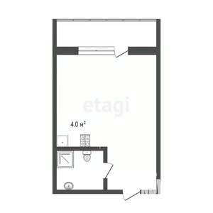 Студия квартира, вторичка, 24м2, 4/24 этаж