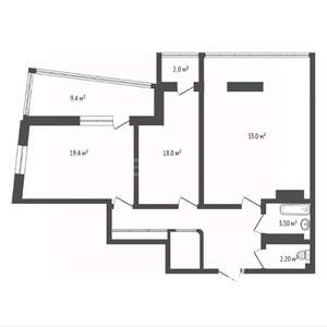 2-к квартира, вторичка, 102м2, 18/24 этаж
