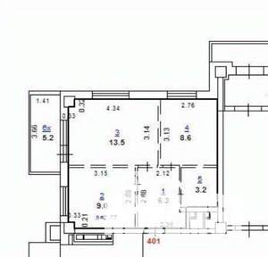 2-к квартира, вторичка, 41м2, 16/18 этаж