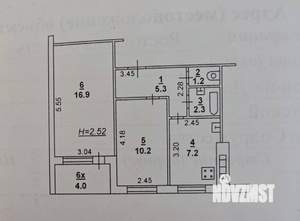 2-к квартира, вторичка, 45м2, 2/10 этаж