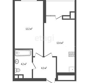 1-к квартира, вторичка, 33м2, 12/12 этаж