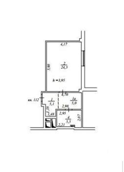 Студия квартира, вторичка, 40м2, 20/22 этаж