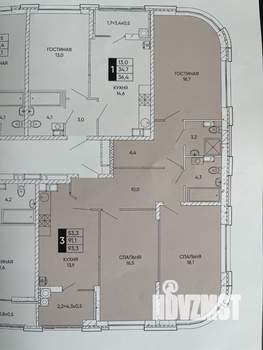 3-к квартира, вторичка, 94м2, 17/20 этаж
