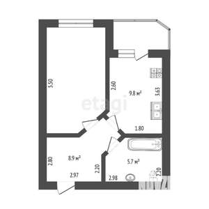1-к квартира, вторичка, 41м2, 5/16 этаж