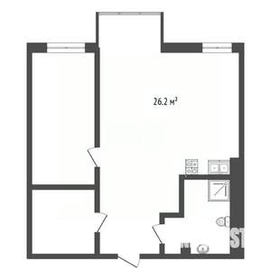 2-к квартира, вторичка, 43м2, 8/25 этаж