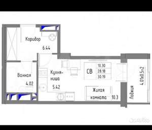 Студия квартира, вторичка, 31м2, 25/25 этаж