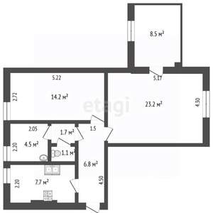2-к квартира, вторичка, 59м2, 3/5 этаж
