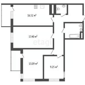 3-к квартира, вторичка, 86м2, 15/21 этаж