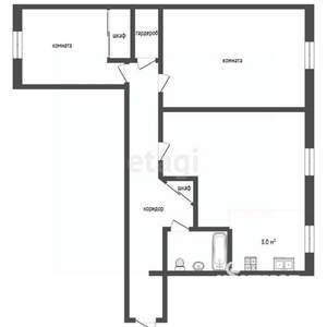 3-к квартира, вторичка, 60м2, 4/5 этаж