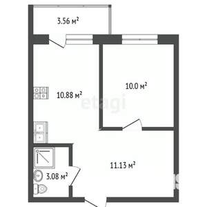 1-к квартира, вторичка, 38м2, 18/20 этаж