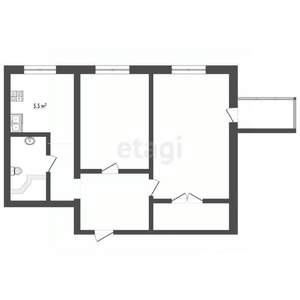 2-к квартира, вторичка, 48м2, 7/9 этаж