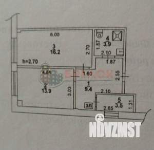 2-к квартира, вторичка, 47м2, 2/5 этаж
