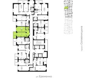 1-к квартира, вторичка, 40м2, 9/24 этаж