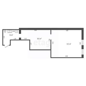 1-к квартира, вторичка, 30м2, 2/2 этаж