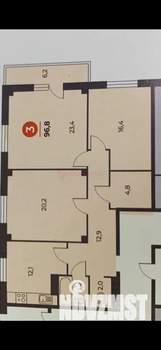 3-к квартира, вторичка, 95м2, 7/18 этаж