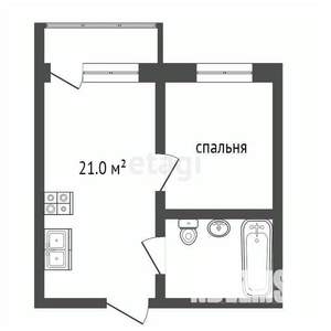 2-к квартира, вторичка, 45м2, 12/12 этаж