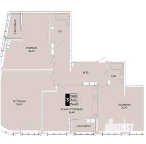 4-к квартира, вторичка, 155м2, 24/25 этаж