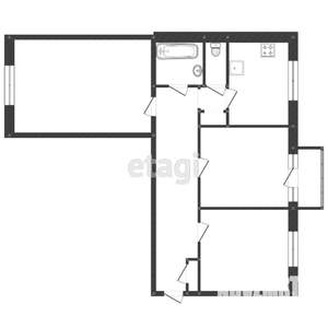 3-к квартира, вторичка, 76м2, 3/5 этаж