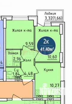 2-к квартира, вторичка, 44м2, 14/20 этаж