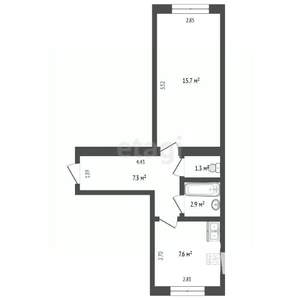 1-к квартира, вторичка, 35м2, 1/5 этаж