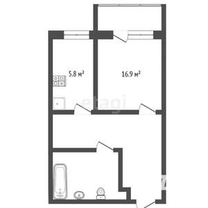 1-к квартира, вторичка, 31м2, 2/5 этаж