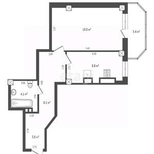 1-к квартира, вторичка, 36м2, 7/7 этаж