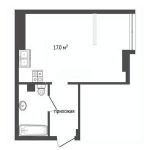 Студия квартира, вторичка, 32м2, 7/27 этаж