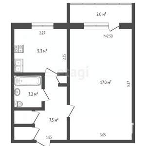 1-к квартира, вторичка, 23м2, 9/9 этаж