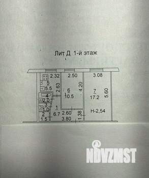 2-к квартира, вторичка, 44м2, 1/5 этаж