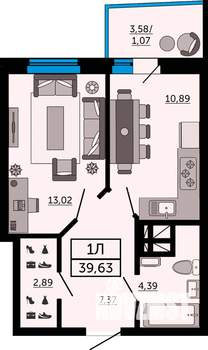 1-к квартира, вторичка, 40м2, 26/31 этаж