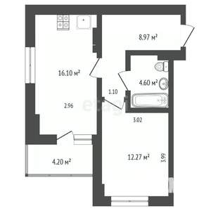 Студия квартира, вторичка, 30м2, 17/19 этаж