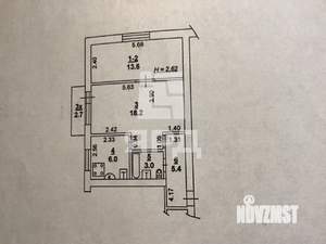 2-к квартира, вторичка, 46м2, 4/5 этаж