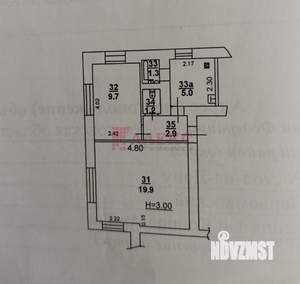 2-к квартира, вторичка, 40м2, 2/2 этаж