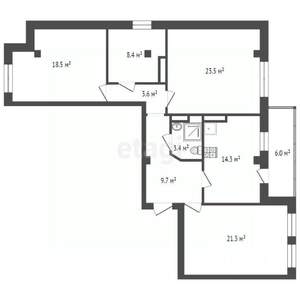 3-к квартира, вторичка, 103м2, 9/15 этаж