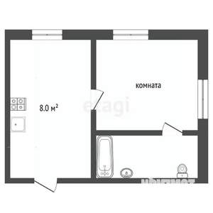 1-к квартира, вторичка, 23м2, 3/3 этаж
