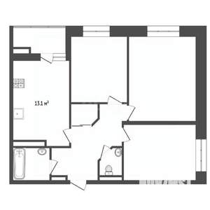 2-к квартира, вторичка, 67м2, 2/26 этаж