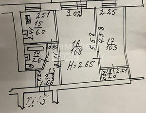 2-к квартира, вторичка, 44м2, 4/5 этаж