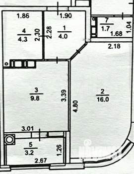 1-к квартира, вторичка, 37м2, 11/24 этаж