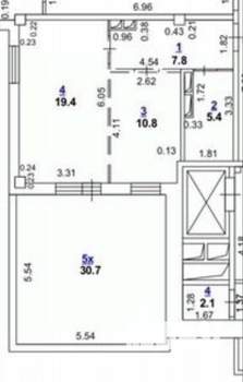 1-к квартира, вторичка, 74м2, 3/9 этаж